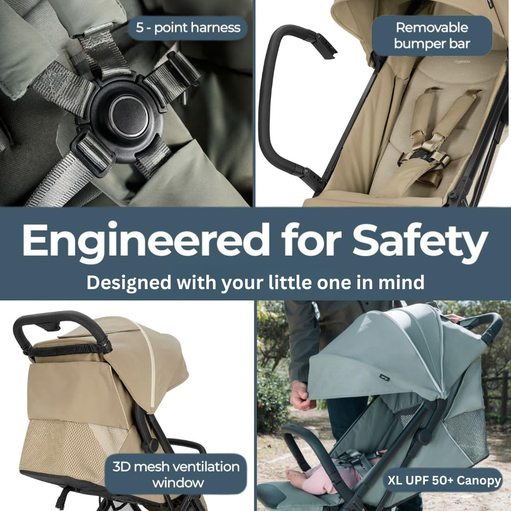Inglesina Quid³ 3D mesh ventilation window keeps baby comfortable.