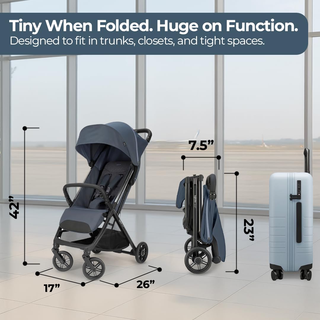 Inglesina Quid³ soft jersey fabric reduces overheating during strolls.
