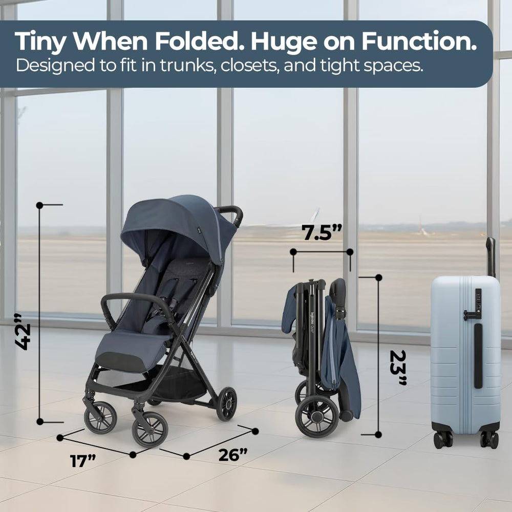 Inglesina Quid³ soft jersey fabric reduces overheating during strolls.