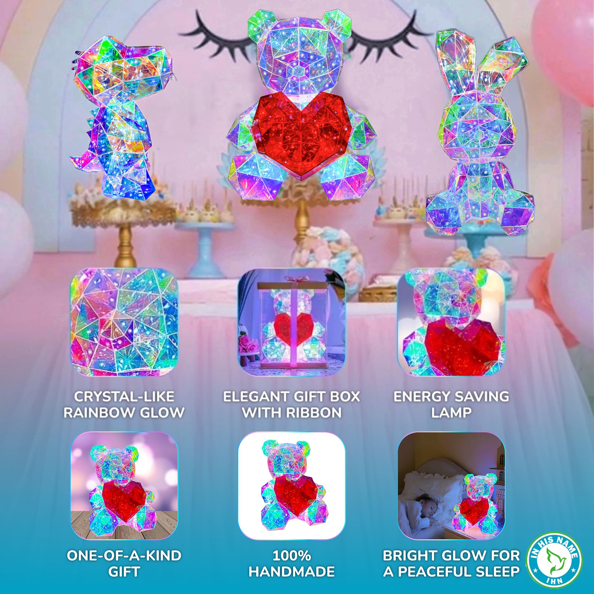 In His Name crystal-like color show reflects from every angle