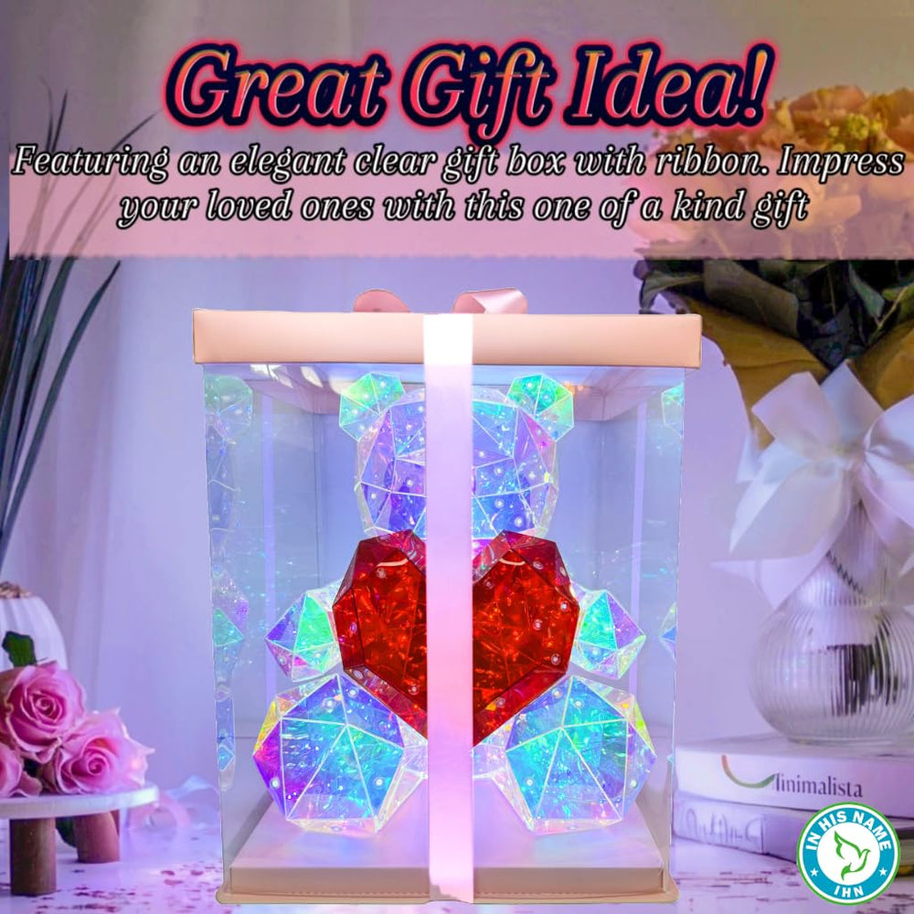 In His Name teddy bear LED light enhances nursery decor with soft, colorful illumination