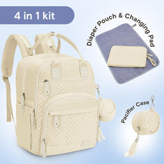 iniuniu diaper bag backpack four-in-one pouch close-up for organized storage
