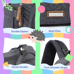 iniuniu diaper bag interior pockets help organize essentials during outings
