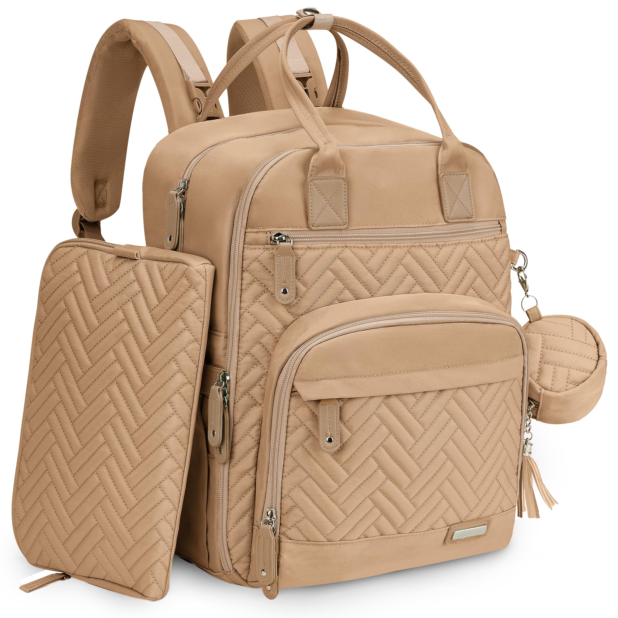 iniuniu diaper bag backpack with large-opening main compartment for easy packing