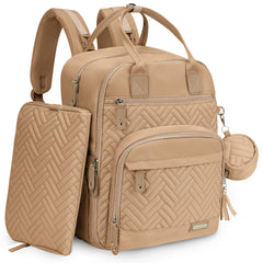 iniuniu diaper bag backpack with large-opening main compartment for easy packing