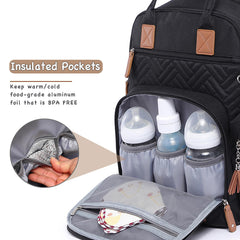 iniuniu Diaper Bag Backpack main compartment open for easy packing access.