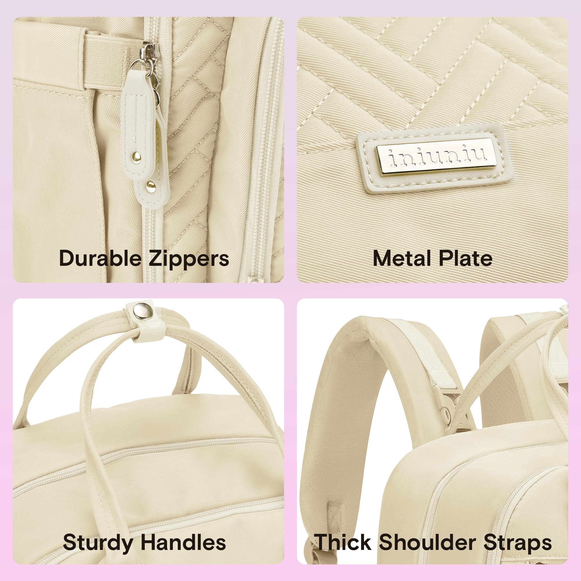 iniuniu diaper bag backpack stroller straps shown to simplify travel