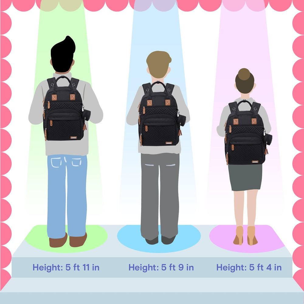 iniuniu Diaper Bag Backpack in use during travel with family.