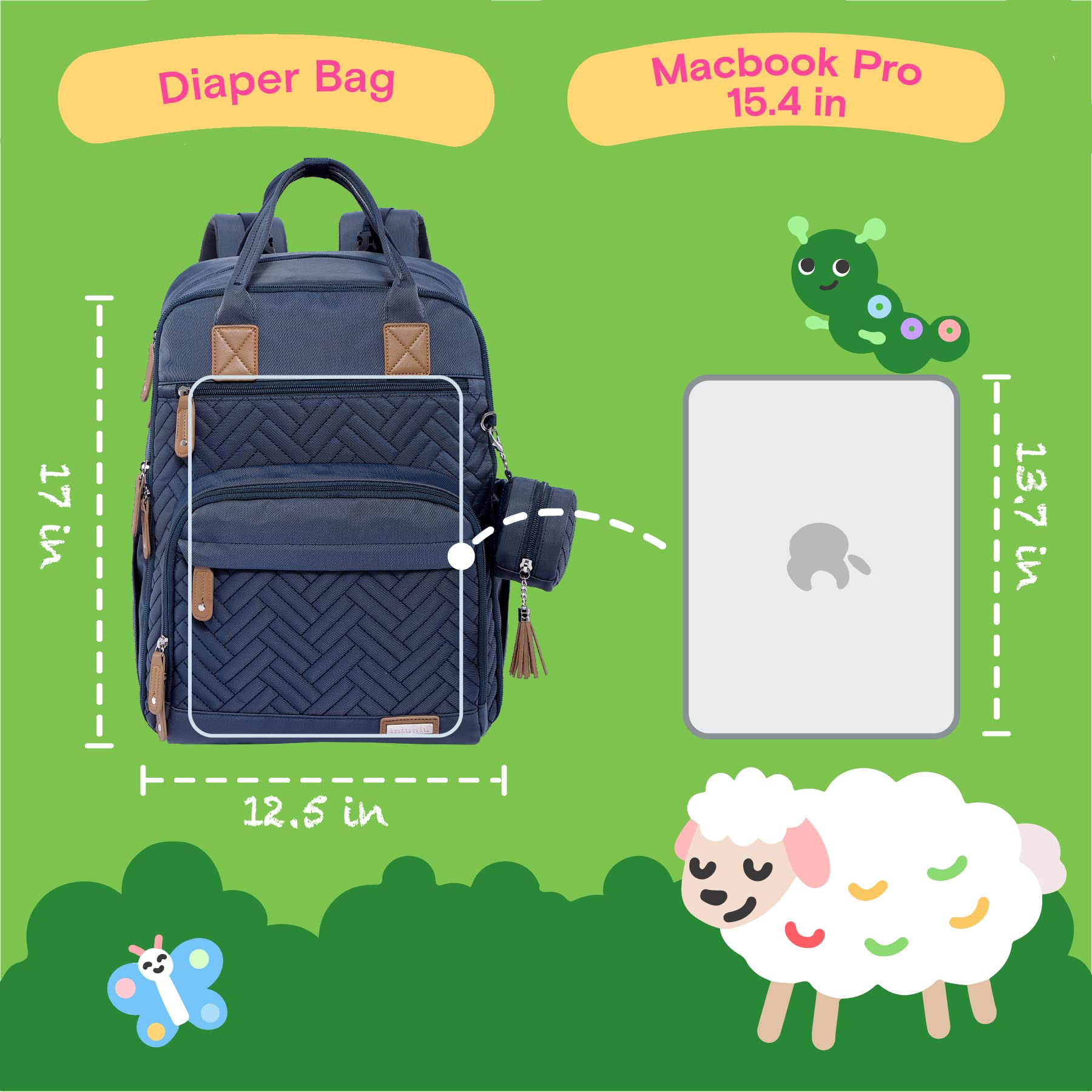 iniuniu water-resistant fabric protects contents on rainy or busy days.