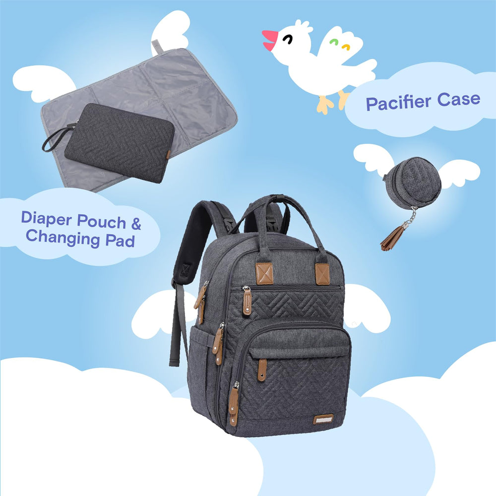 iniuniu diaper bag waterproof fabric protects belongings in wet conditions