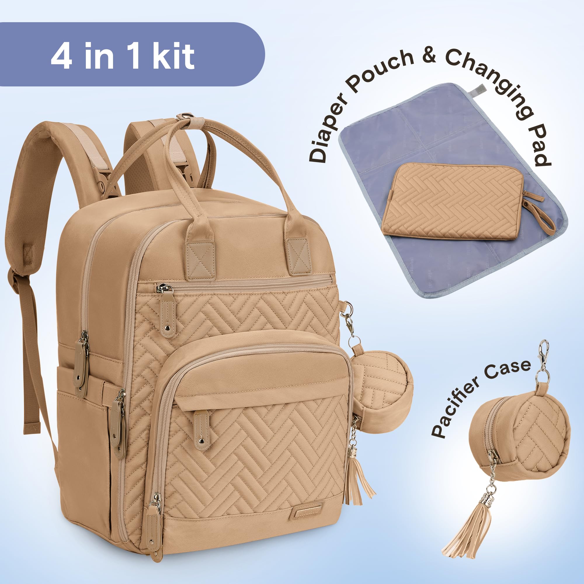 iniuniu diaper pouch with washable changing mat inside for quick on-the-go changes