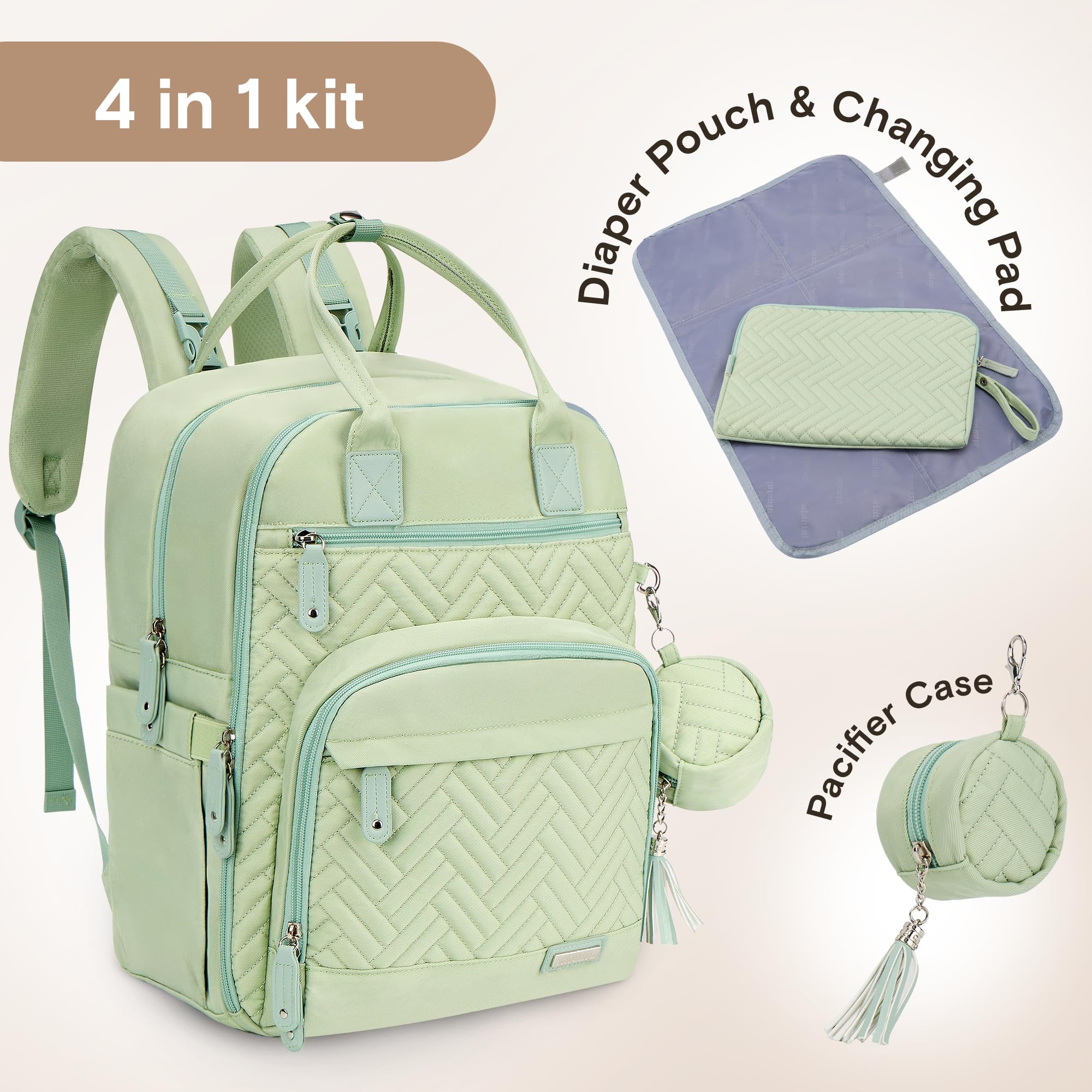 Iniuniu diaper pouch keeps essentials neatly stored and accessible.
