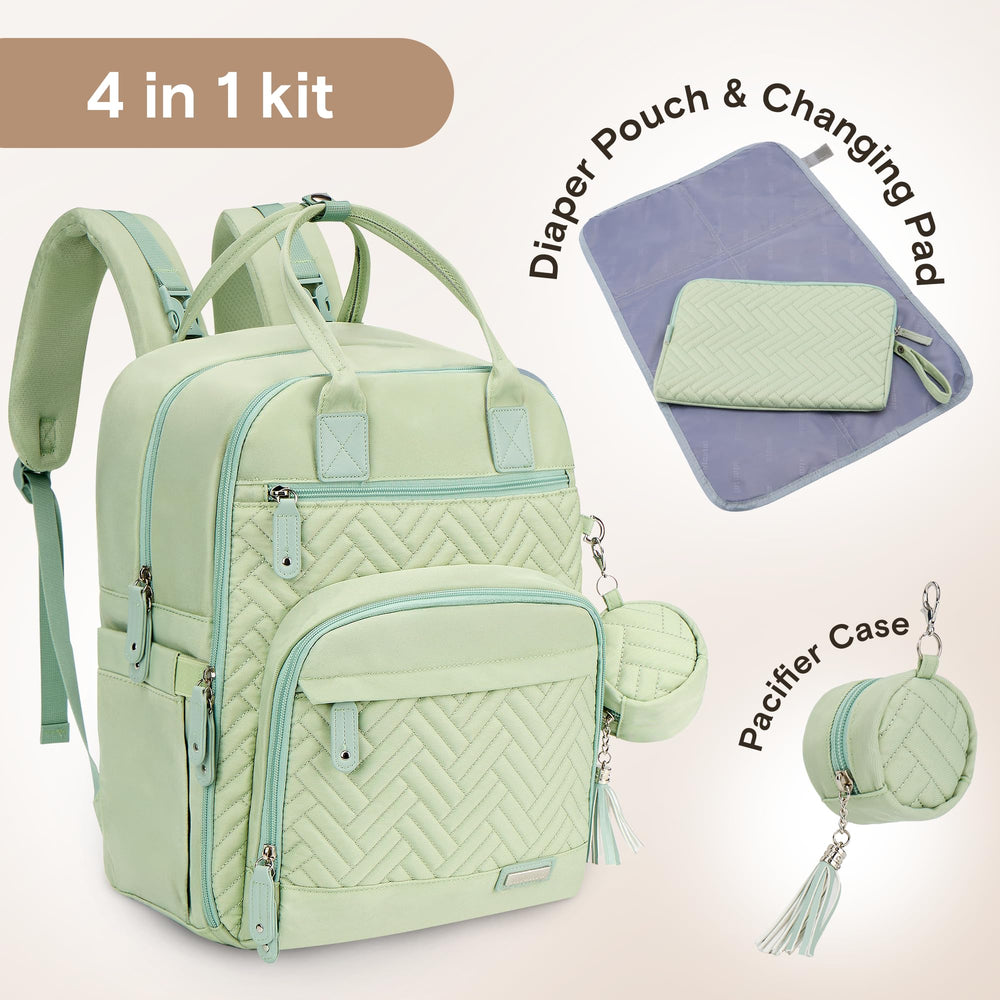Iniuniu diaper pouch keeps essentials neatly stored and accessible.
