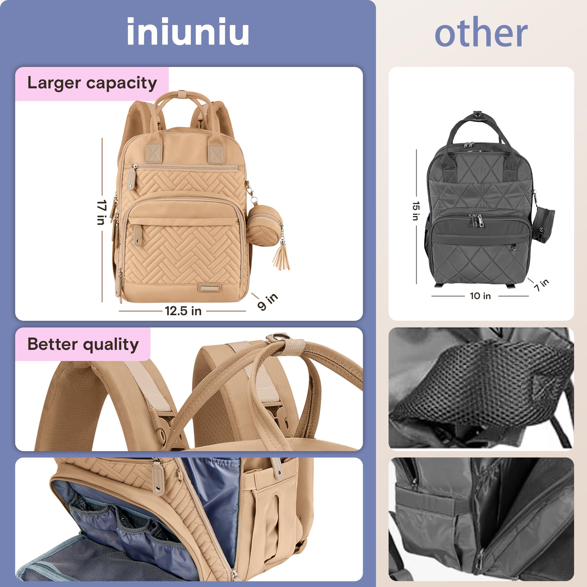 iniuniu wipes side pocket provides easy wipe access