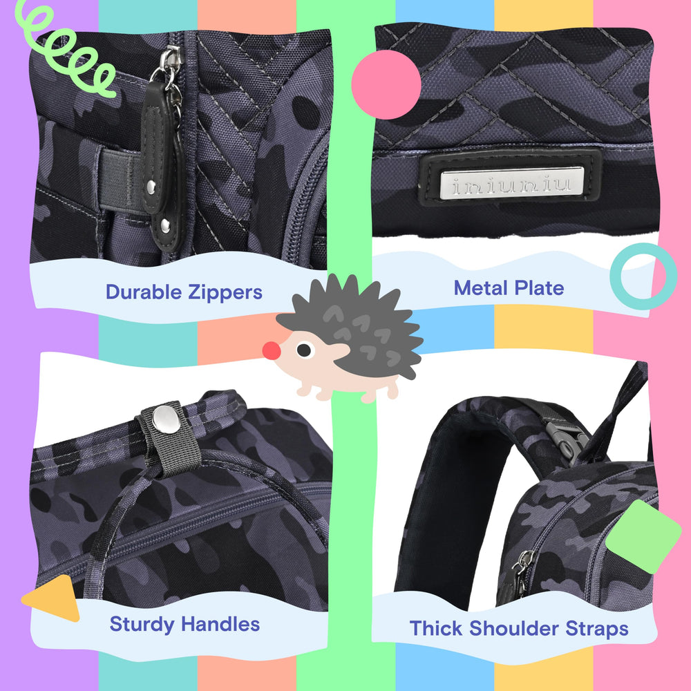 iniuniu waterproof fabric resists spills for mess-free outings.