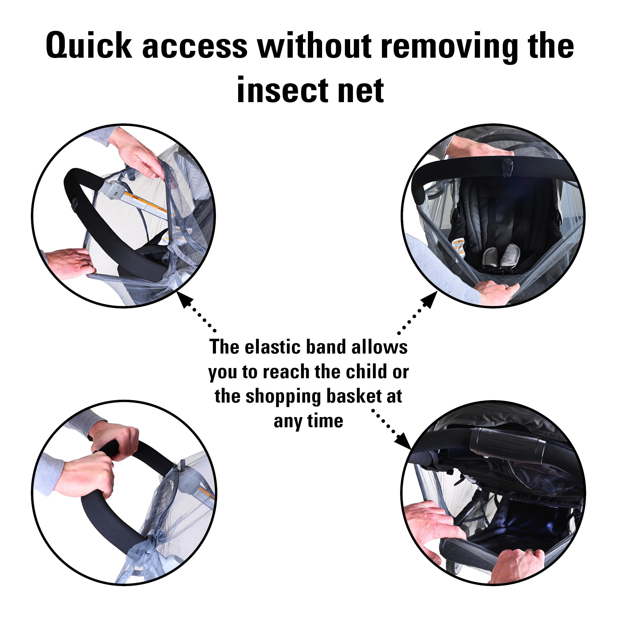 Inlesioo mosquito net handle opening provides quick access to your child