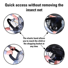Inlesioo mosquito net handle opening provides quick access to your child