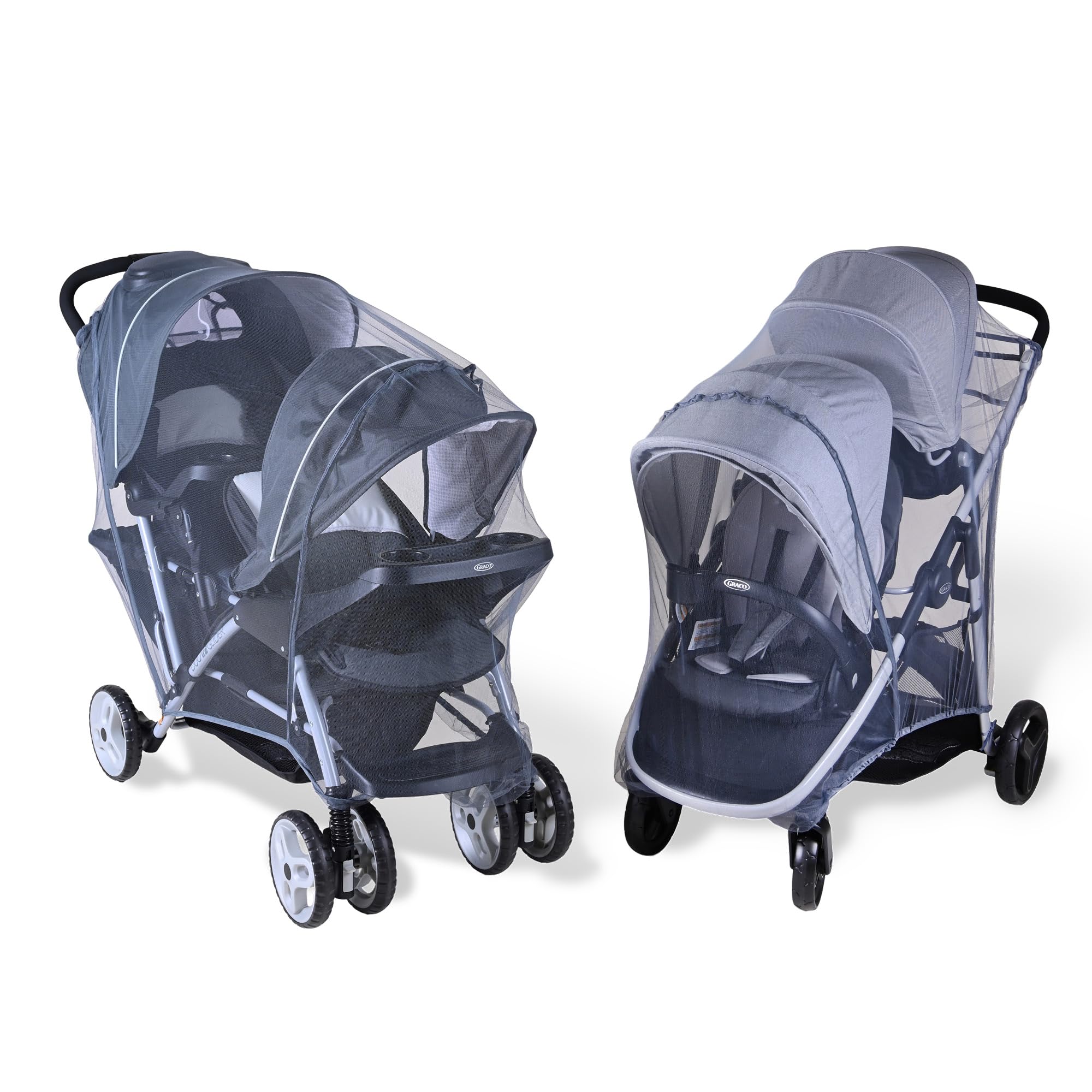 Inlesioo mosquito net for sibling stroller with universal fit protects children from insects