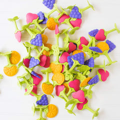 Innobaby teether petal textures promoting thorough gum massage during teething.