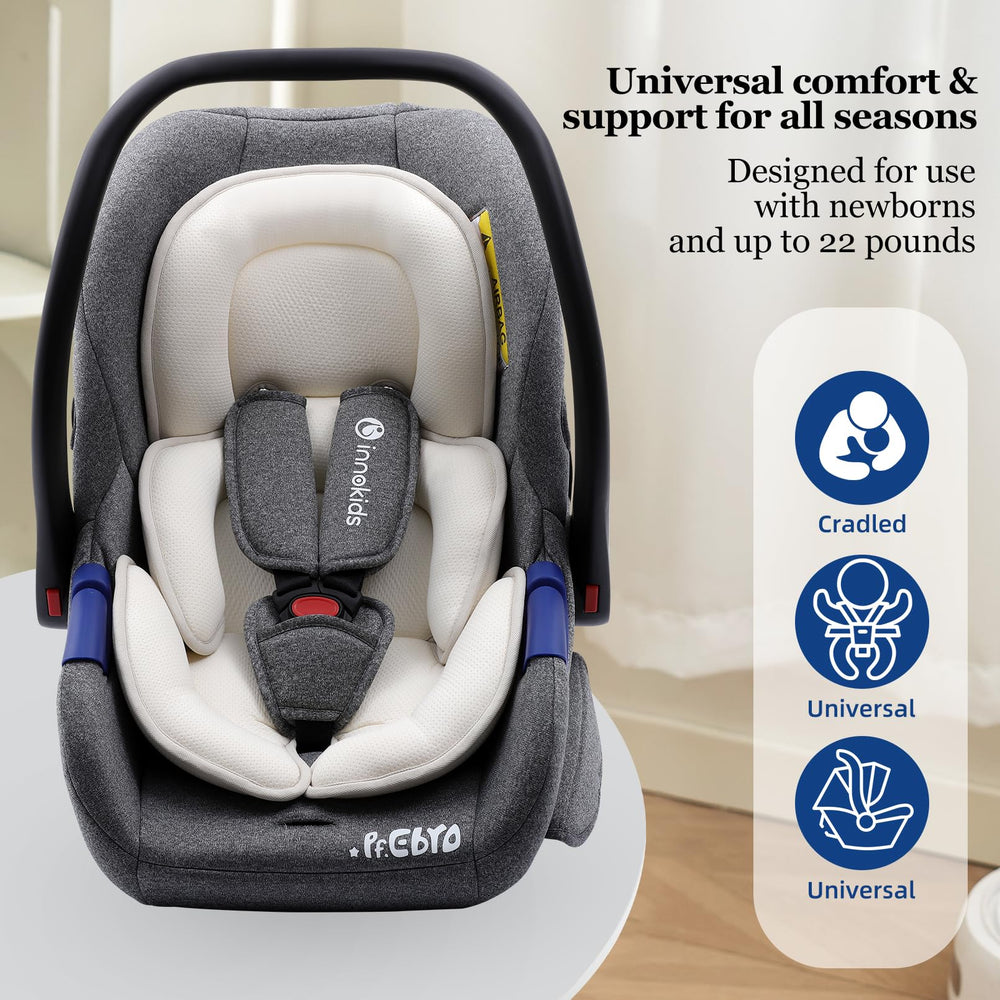 Innokids baby head neck shoulder padding keeps little riders snug on trips.