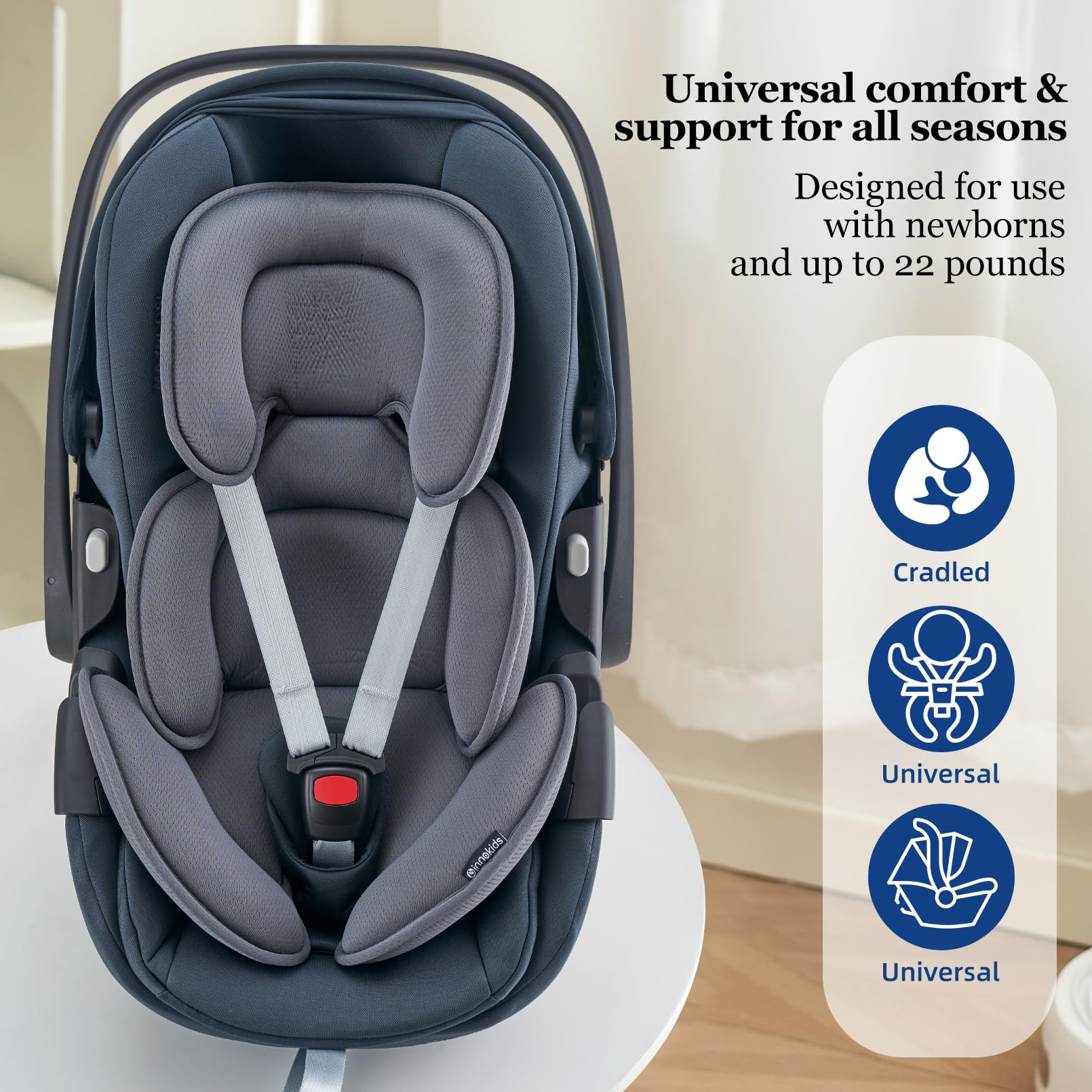 Innokids baby head, neck, and shoulders padding keeps little ones cradled