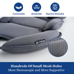Innokids breathable fabric close-up shows soft padding for year-round comfort