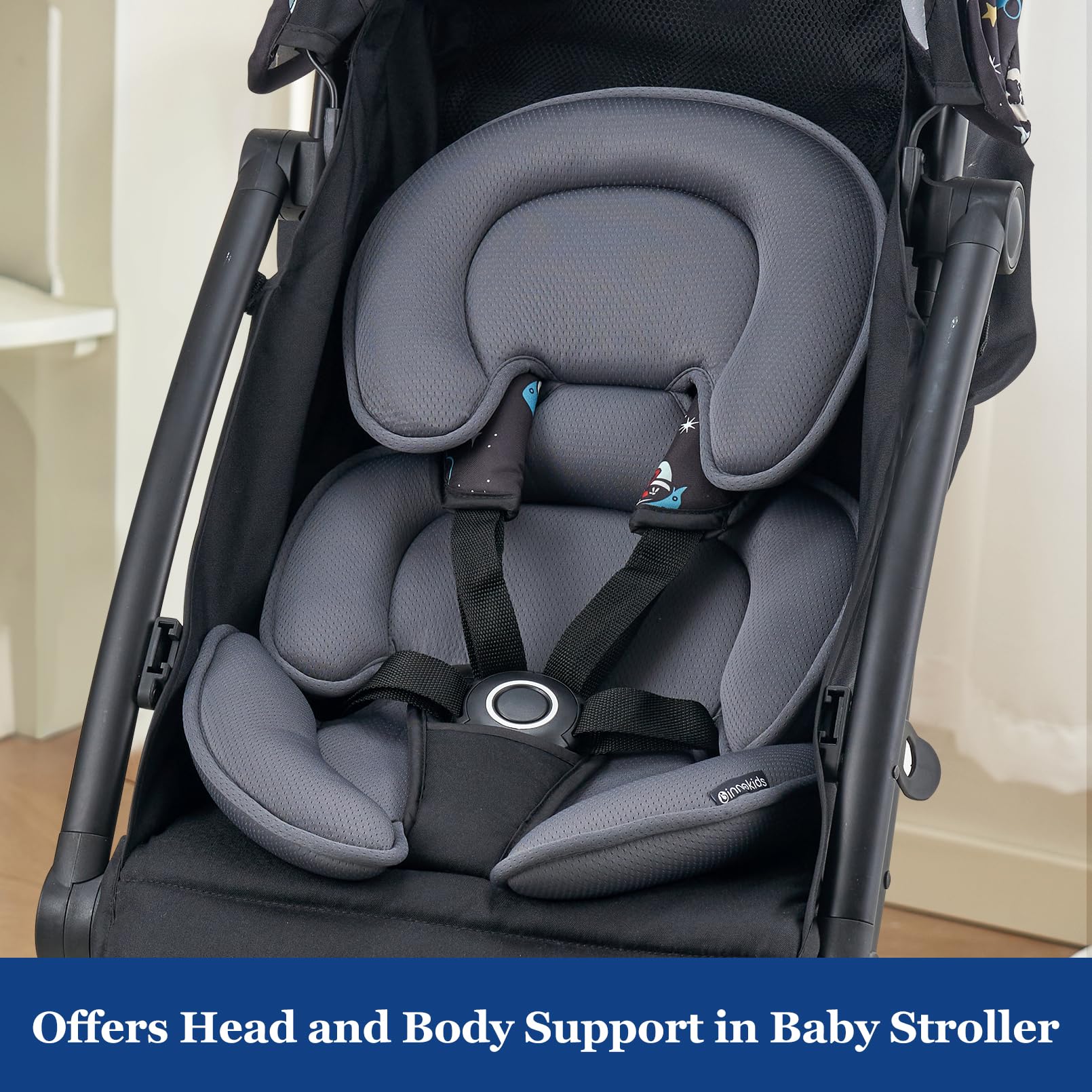 Innokids grey color close-up highlighting calm, versatile styling