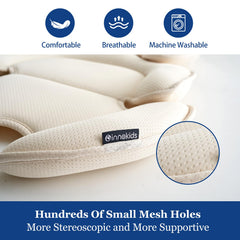 Innokids soft breathable pillow cover feels gentle against baby's skin.