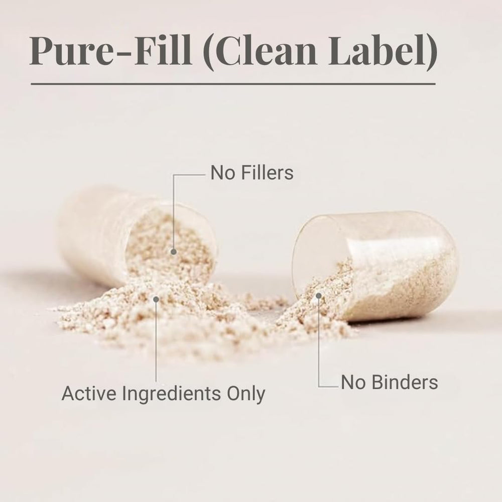 INNOPURE Capsules beside a glass of water for easy swallowing