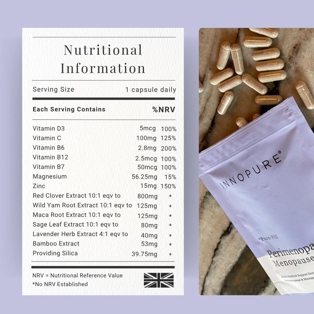 INNOPURE Perimenopause bedside wellness pack for daily routine