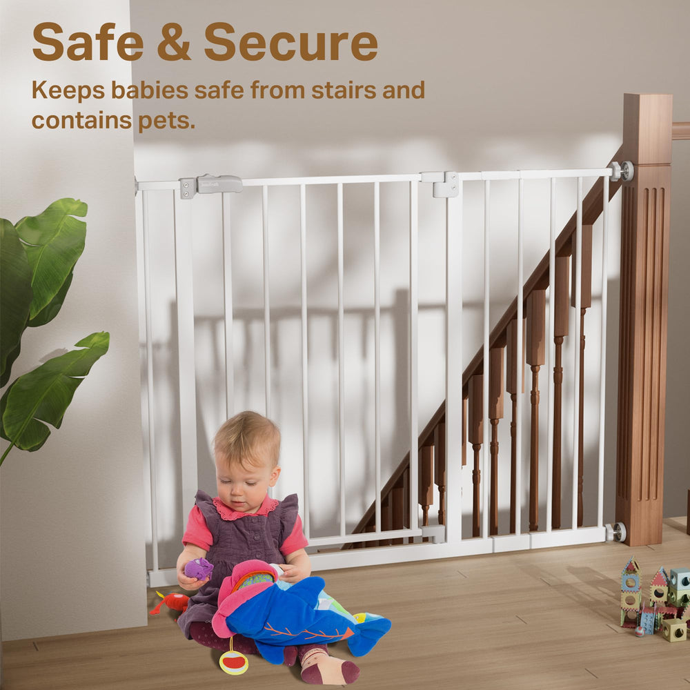 InnoTruth hardware-mount white gate for permanent safety