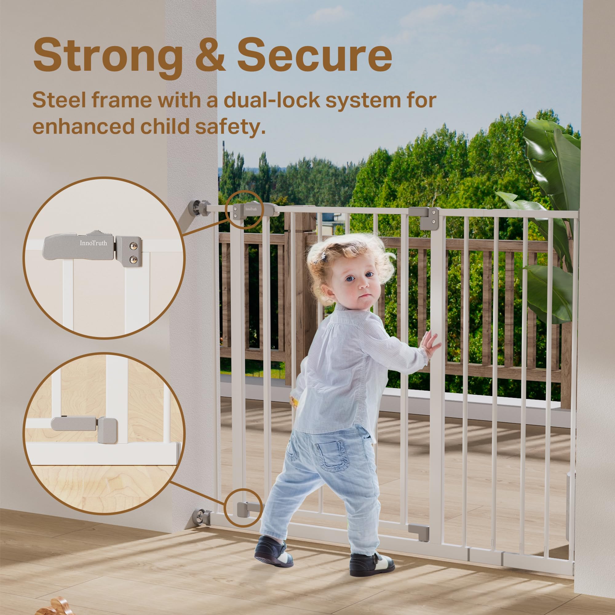 InnoTruth pressure-mounted gate protects walls during rental living