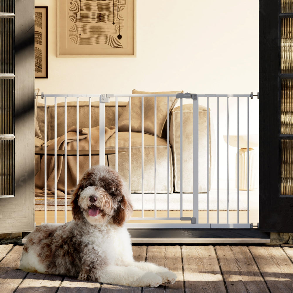 InnoTruth wide adjustable width gate from 29.5 to 49.75 inches
