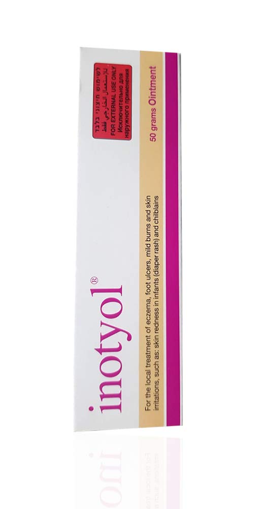 Inotyol Ointment packshot, 1.76 oz tube, for daily gentle protection of sensitive skin.