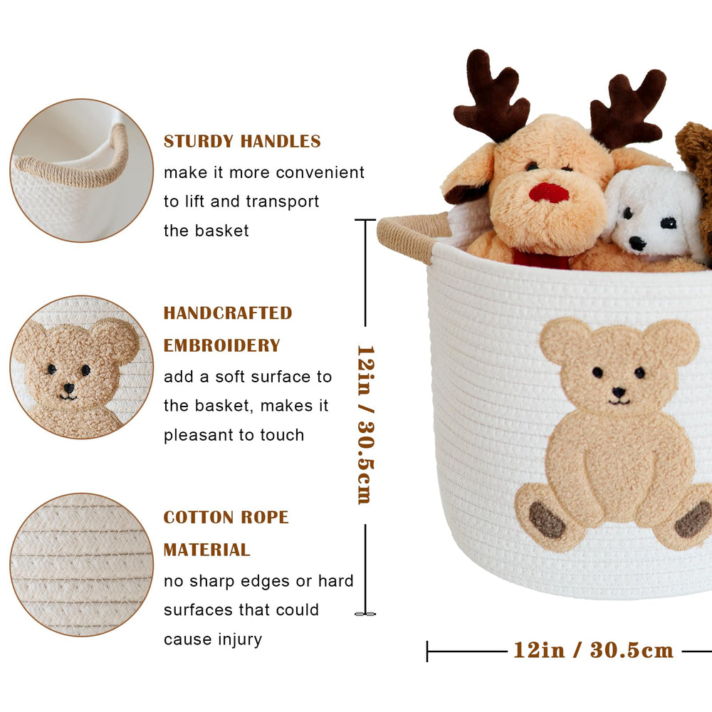 INough basket offers versatile storage for laundry or gifts