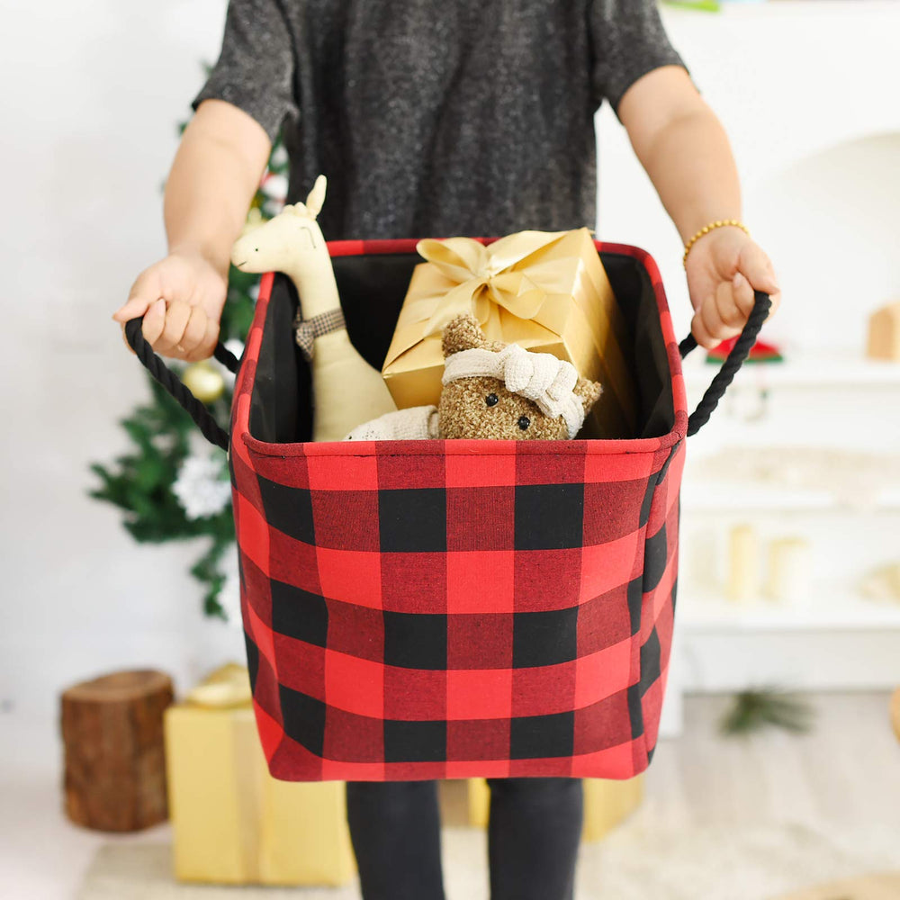 INough foldable storage basket flat when not in use, saving space
