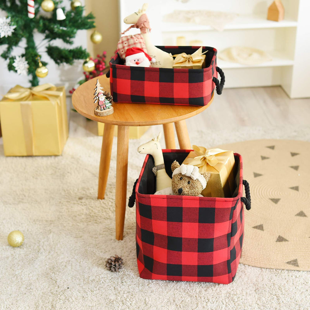 INough gift basket doubles as Christmas room decor