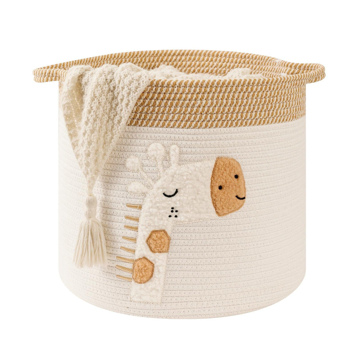 INough large blanket basket overview with sturdy cotton rope for organized living rooms