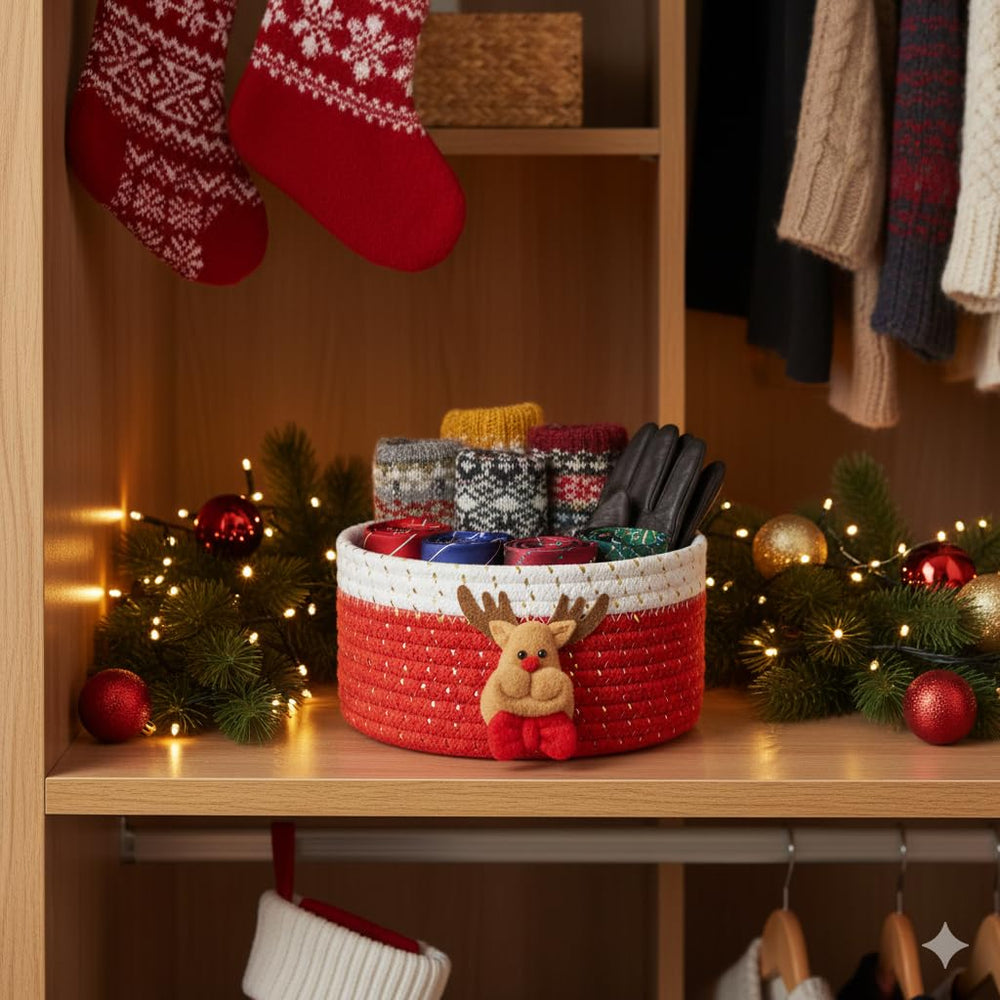 INough foldable storage basket for easy storage after holidays.