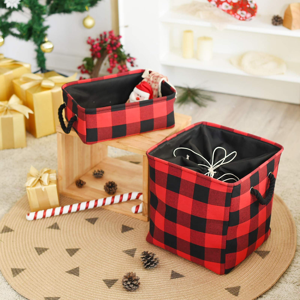 INough basket with rope handles for easy room-to-room transport