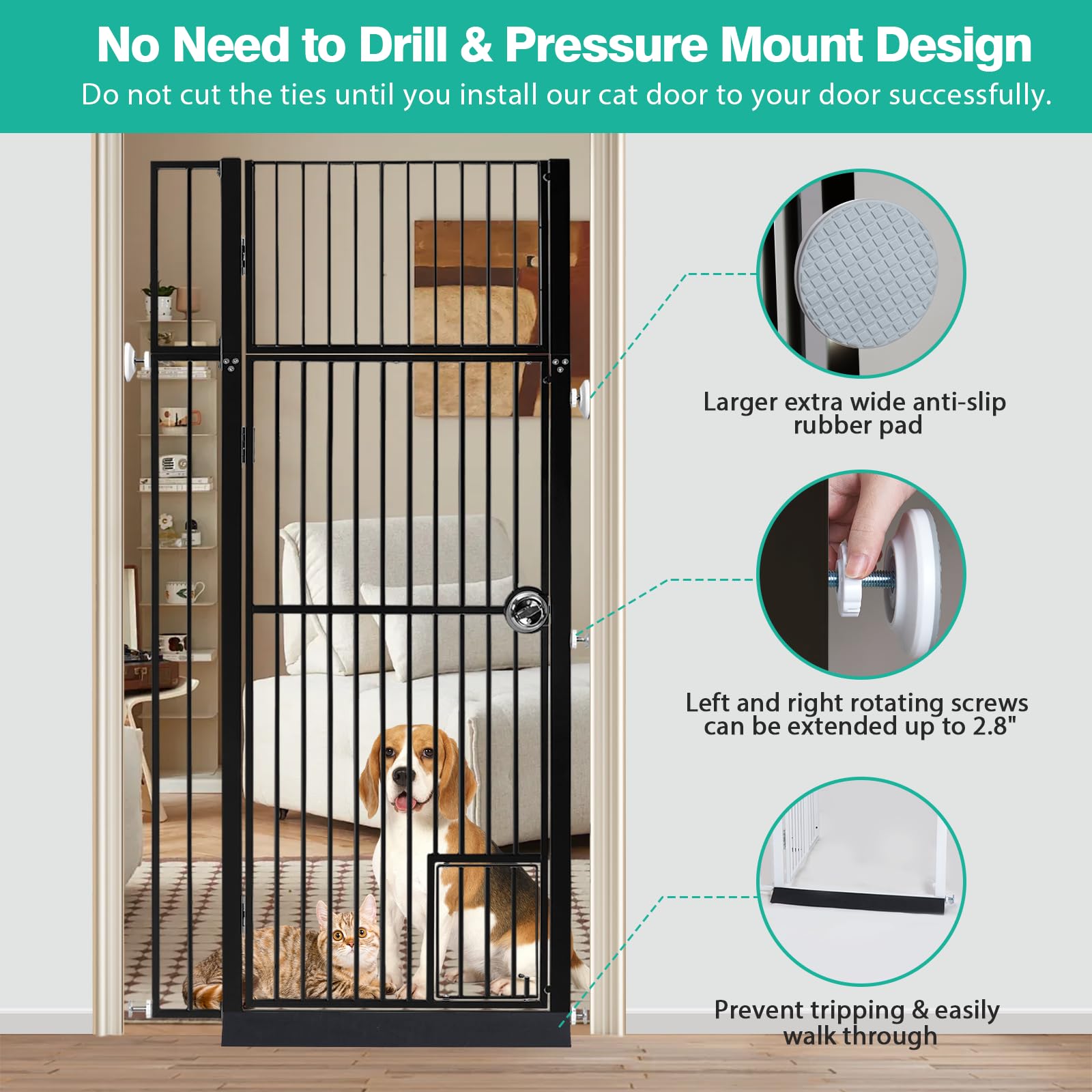 INRLKIT auto-locking door shows one-handed access and secure closing