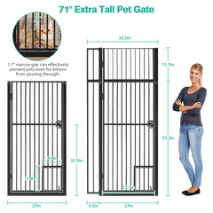 INRLKIT cat door walk-through opens smoothly while keeping kids and dogs separate