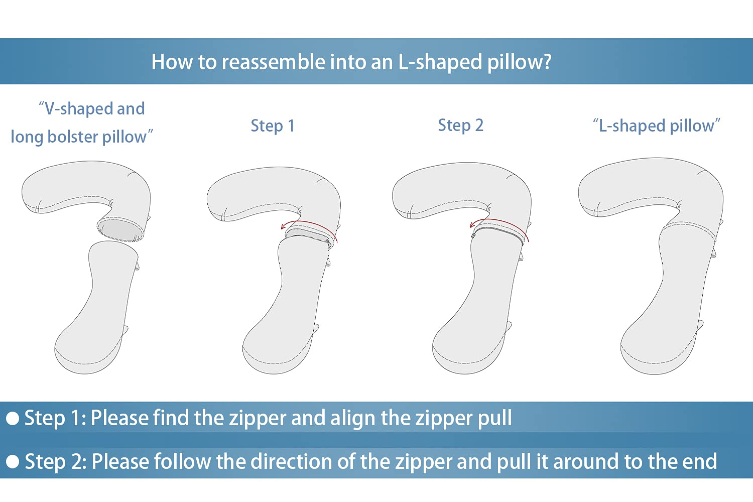 INSEN blue jersey pillow adds gentle support and cooling comfort.