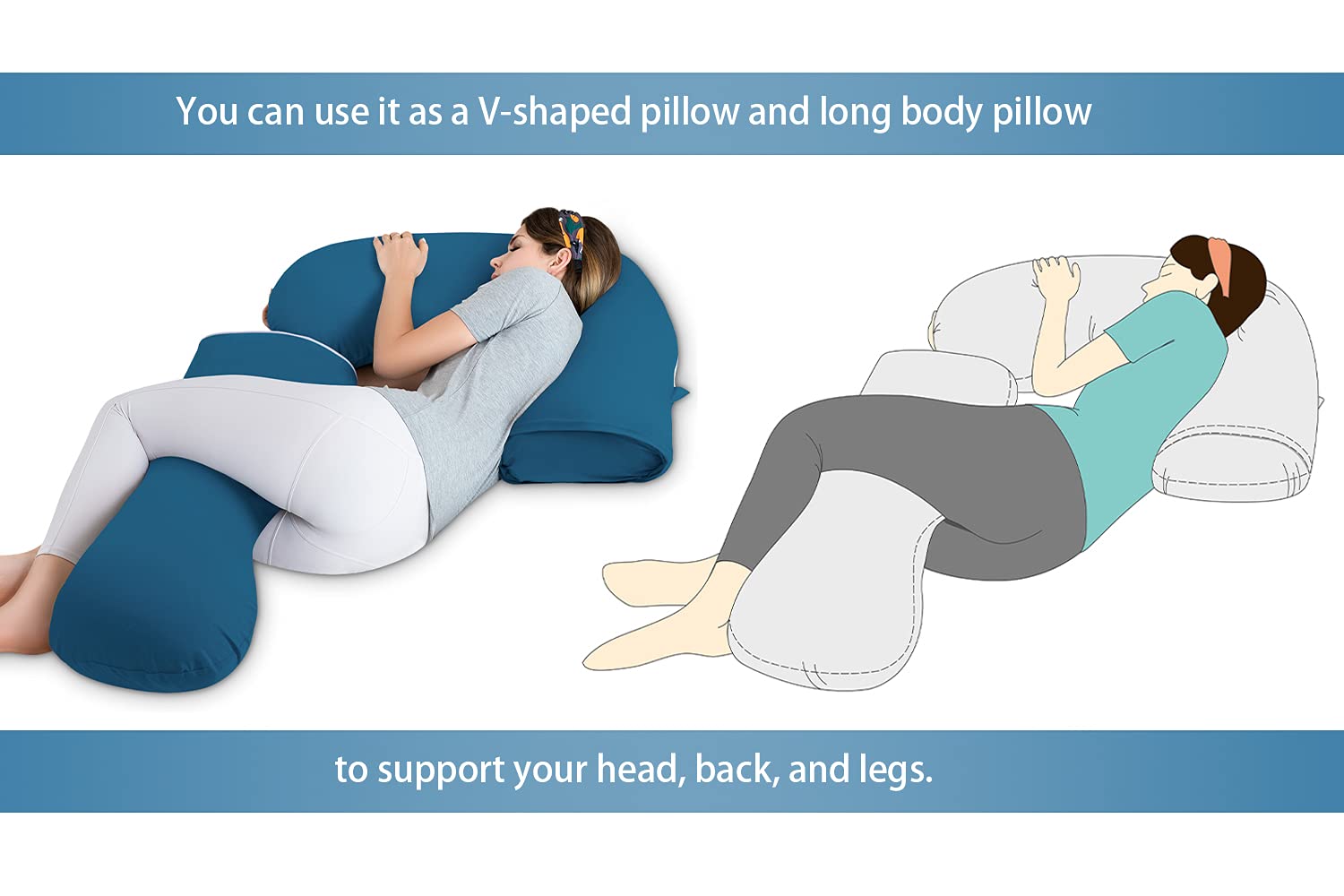 INSEN removable cover features a double zipper for easy care.