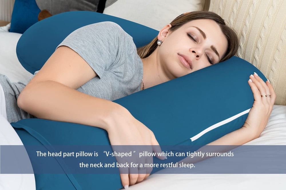 INSEN L-shaped pillow converts to V-shaped for side sleepers.