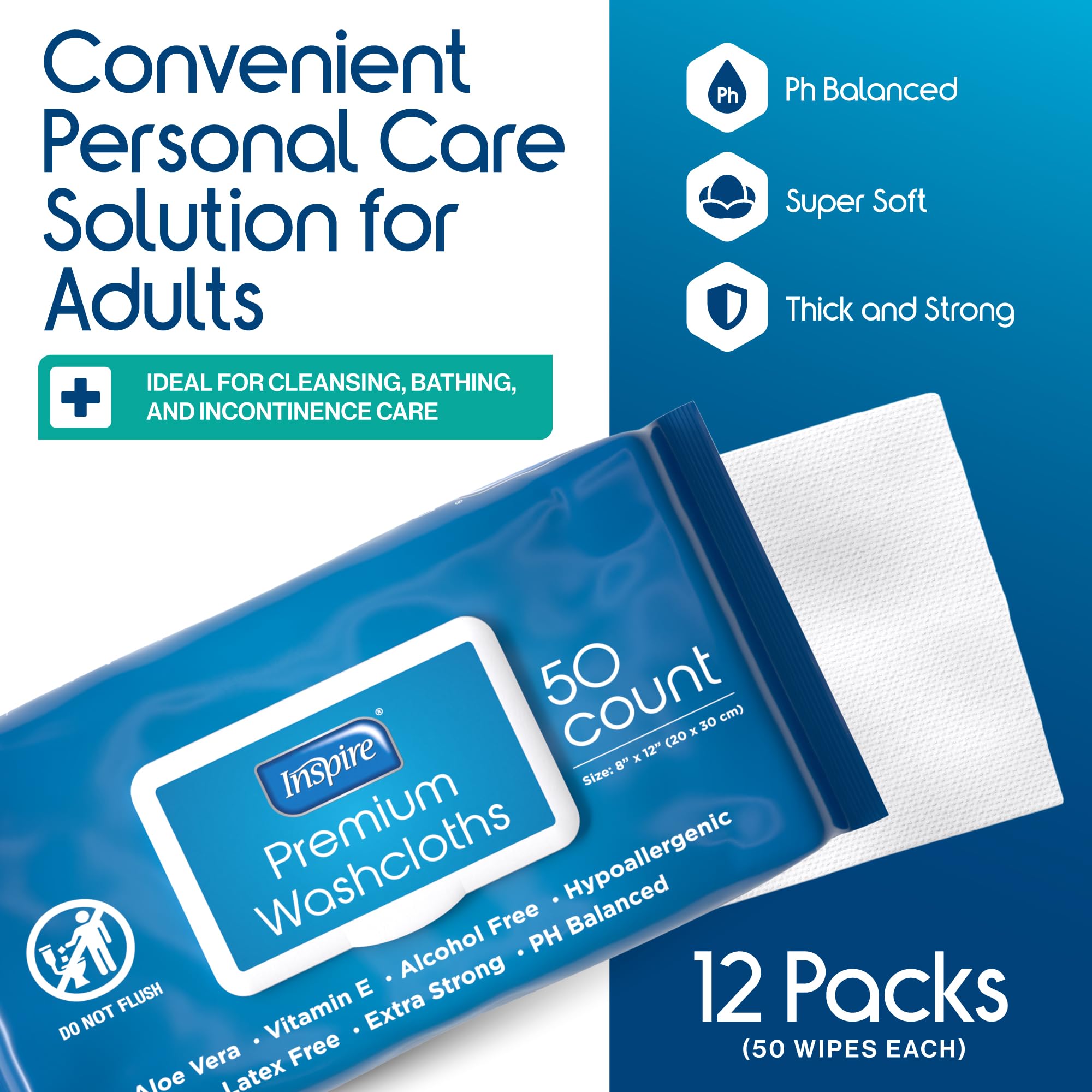 Inspire 600 wipes supply across 12 packs for reliable daily use.