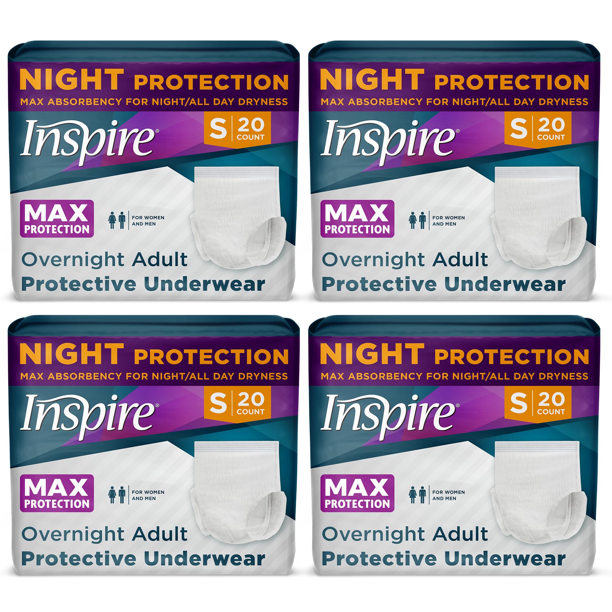 Inspire adult diaper with absorbent-core for all-day dryness and confidence