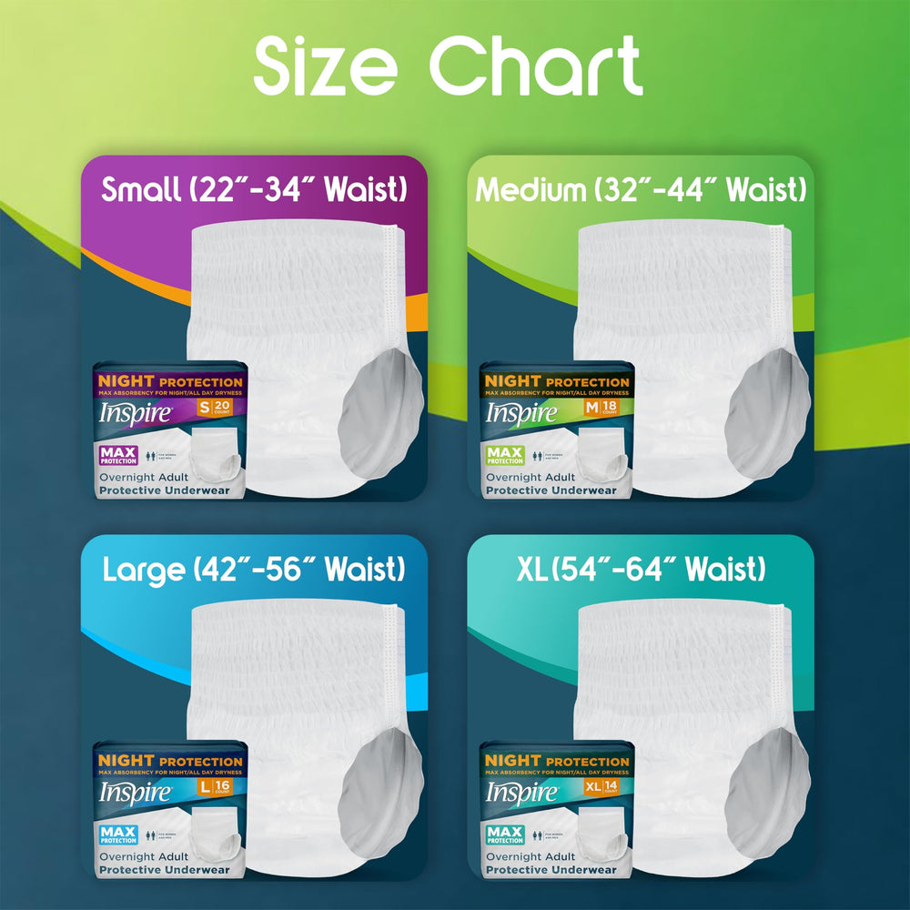 Inspire adult diapers discreet fit under clothing for daytime comfort