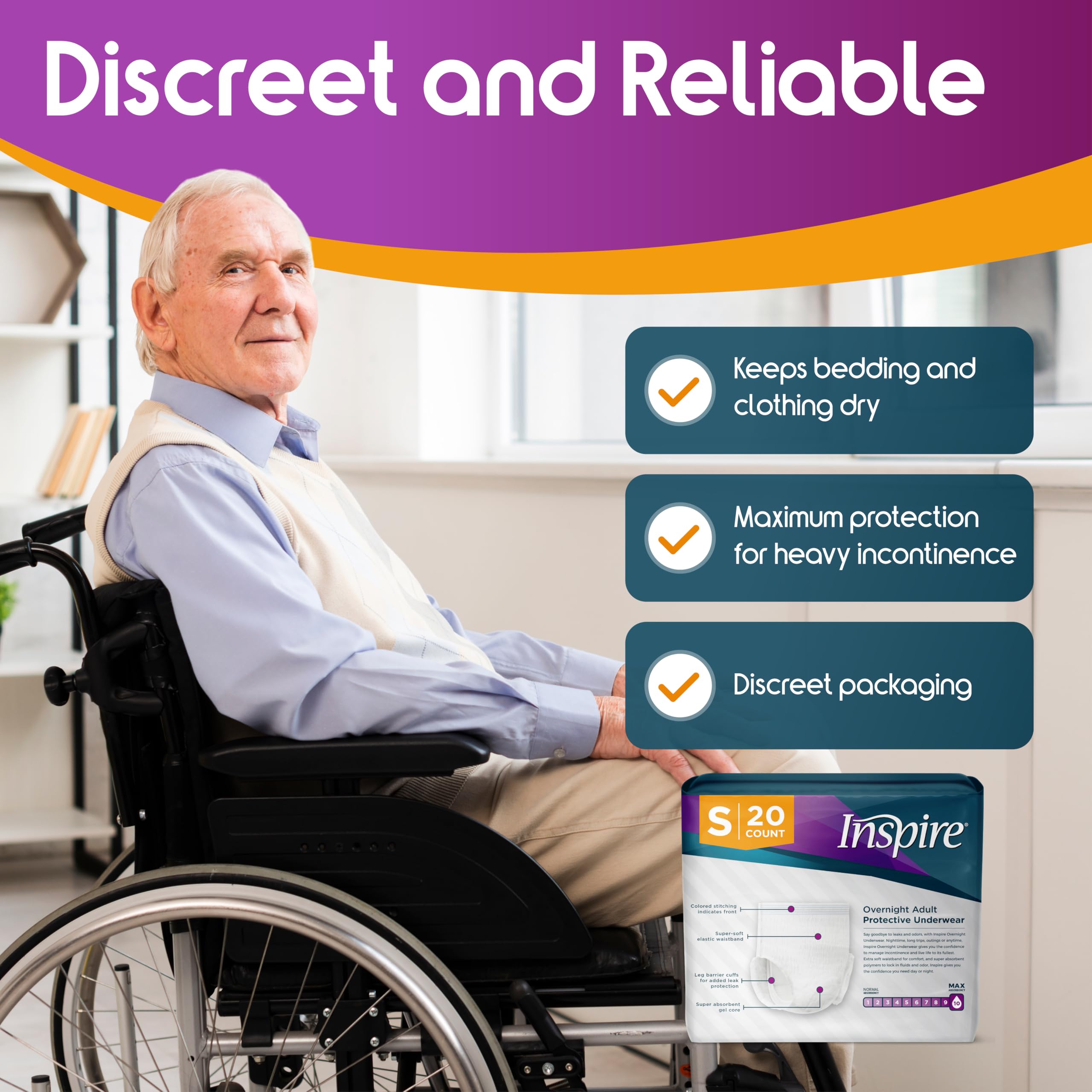 Inspire discreet-fit design remains under clothing for daily confidence