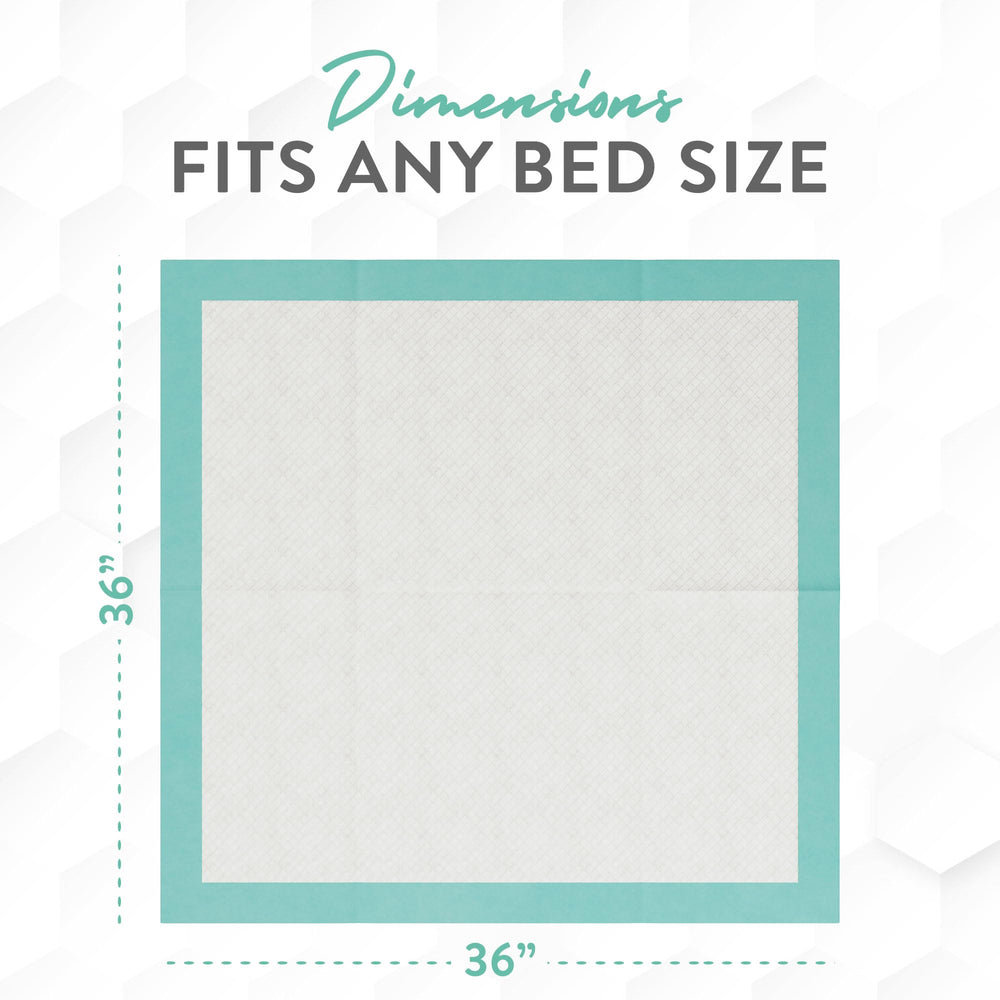 Inspire bed pad multi-layer-absorb traps liquids for a dry feeling.